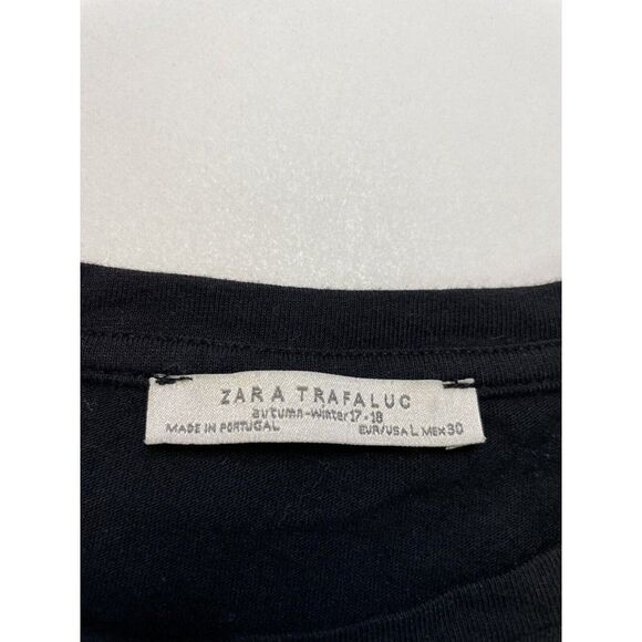 Zara Creative Director Flower Graphic T-shirt Women Large Black Short Sleeve - Picture 4 of 5